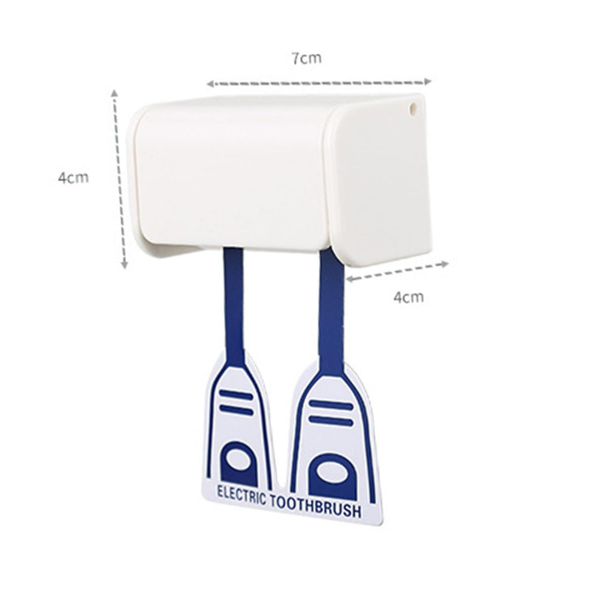 2 Pack Wall Mount Plastic Electric Toothbrush Holder V44322
