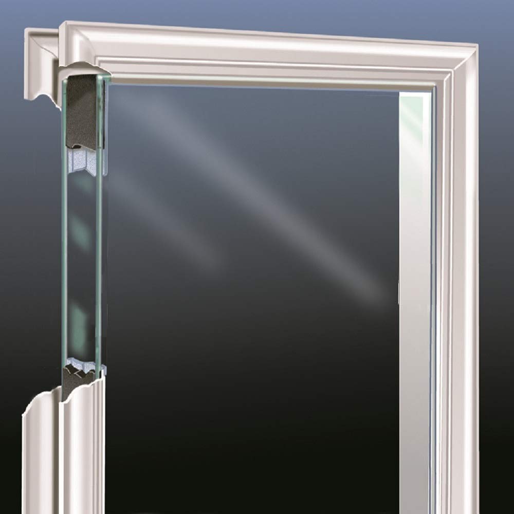 Steel Primed Left Hand In-Swing Prehung Front Door Full Lite Round Top Clear Glass 36" x 80" J22494