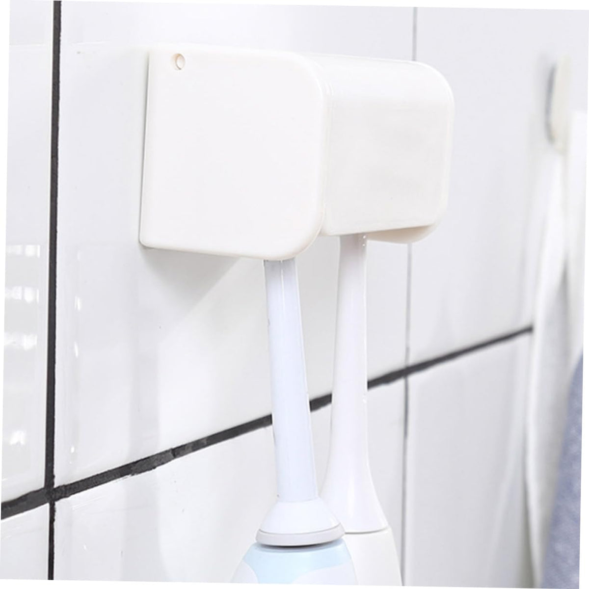 2 Pack Wall Mount Plastic Electric Toothbrush Holder V44322