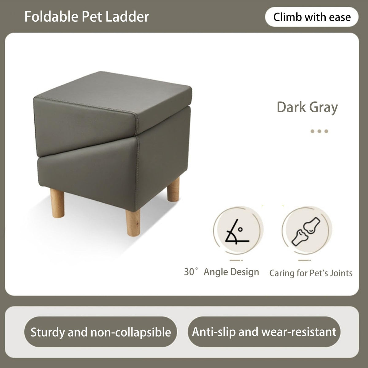 Pet Stairs Small Dog Climbing Ladder Non-Slip U21565