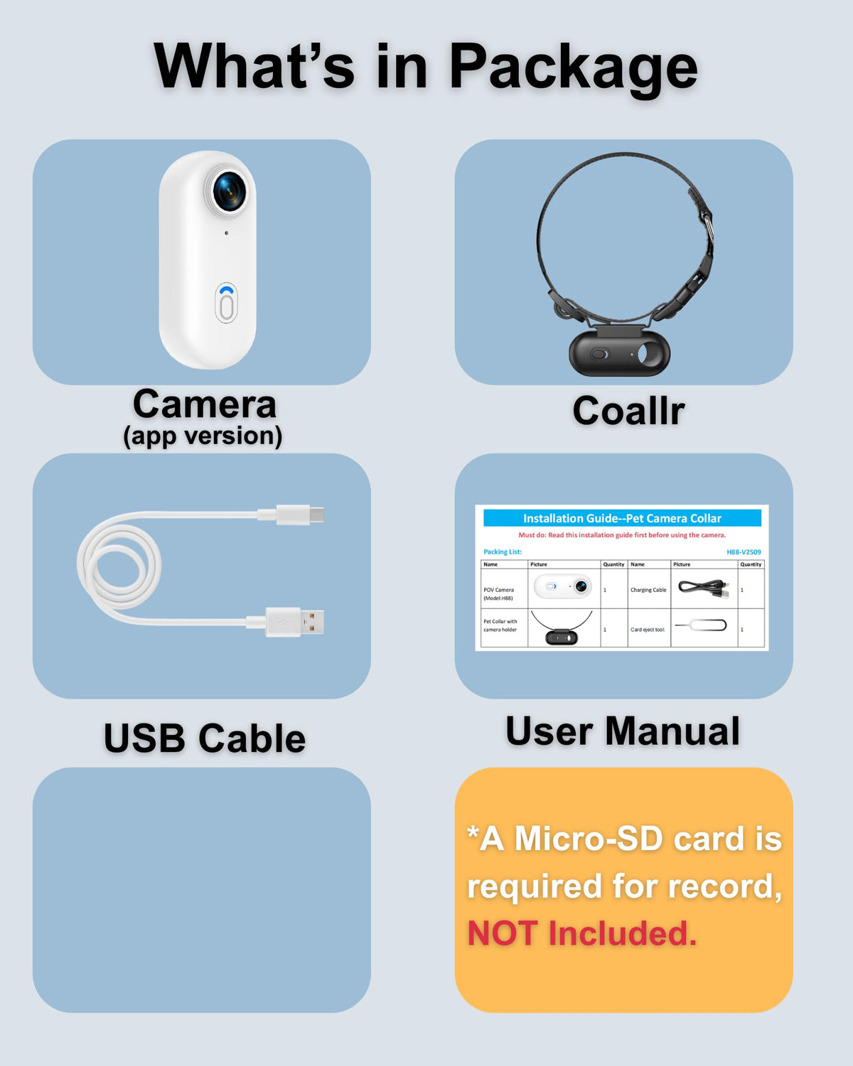 Cat Camera Collar with APP V31337
