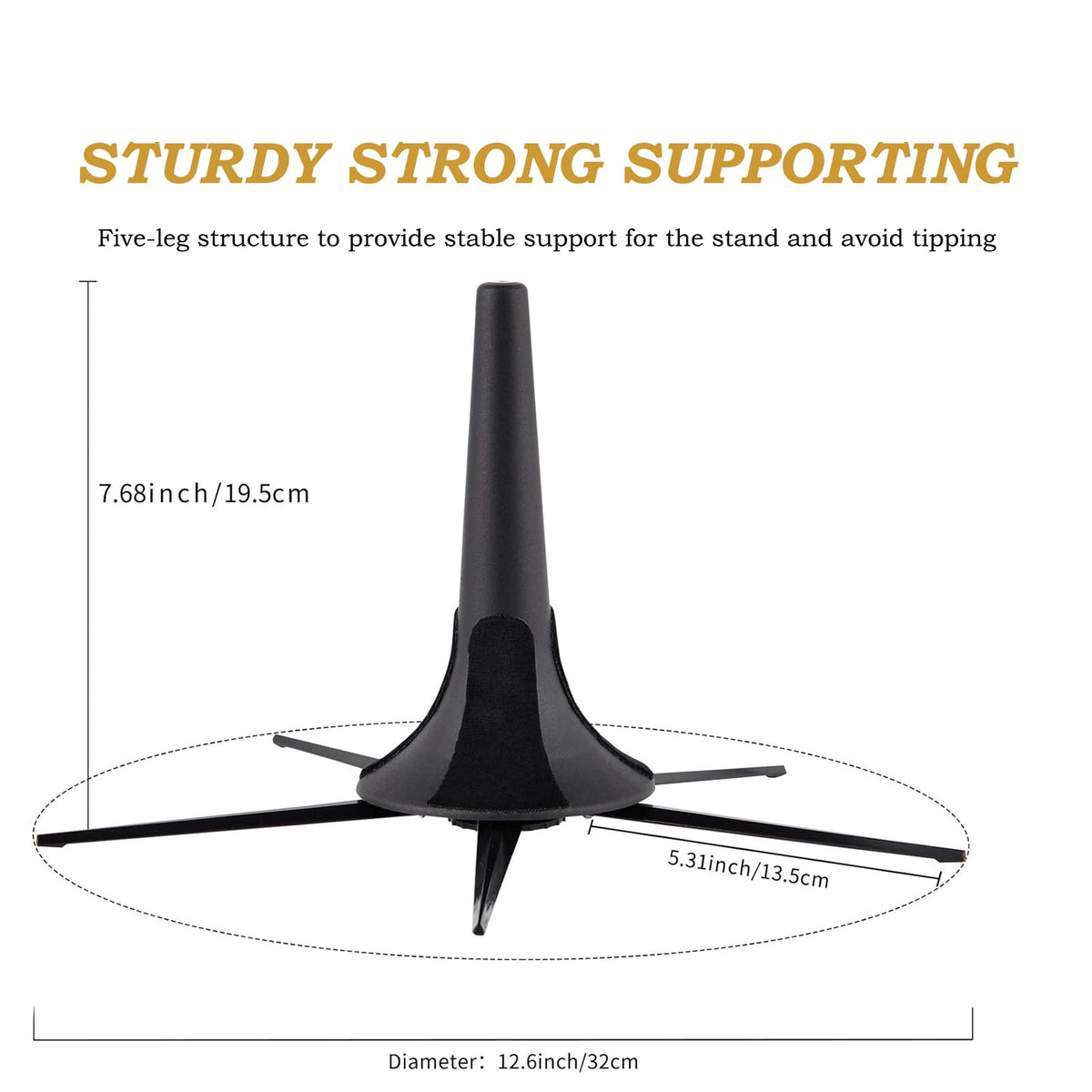 Portable Foldable Metal Trumpet Stand and Mute X9850