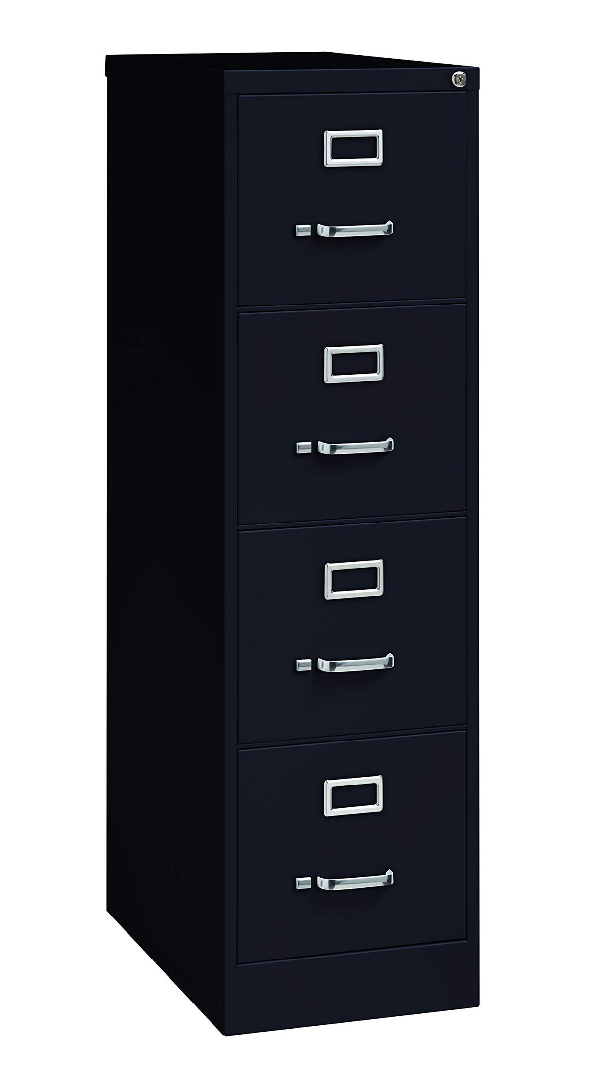 15" W 4 Drawer Vertical File Cabinet, Black, Letter A8064