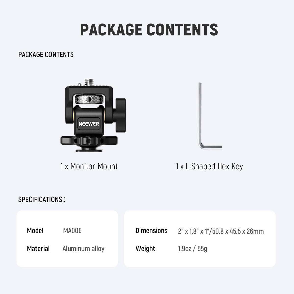 Camera Monitor Mount with Cold Shoe Q820