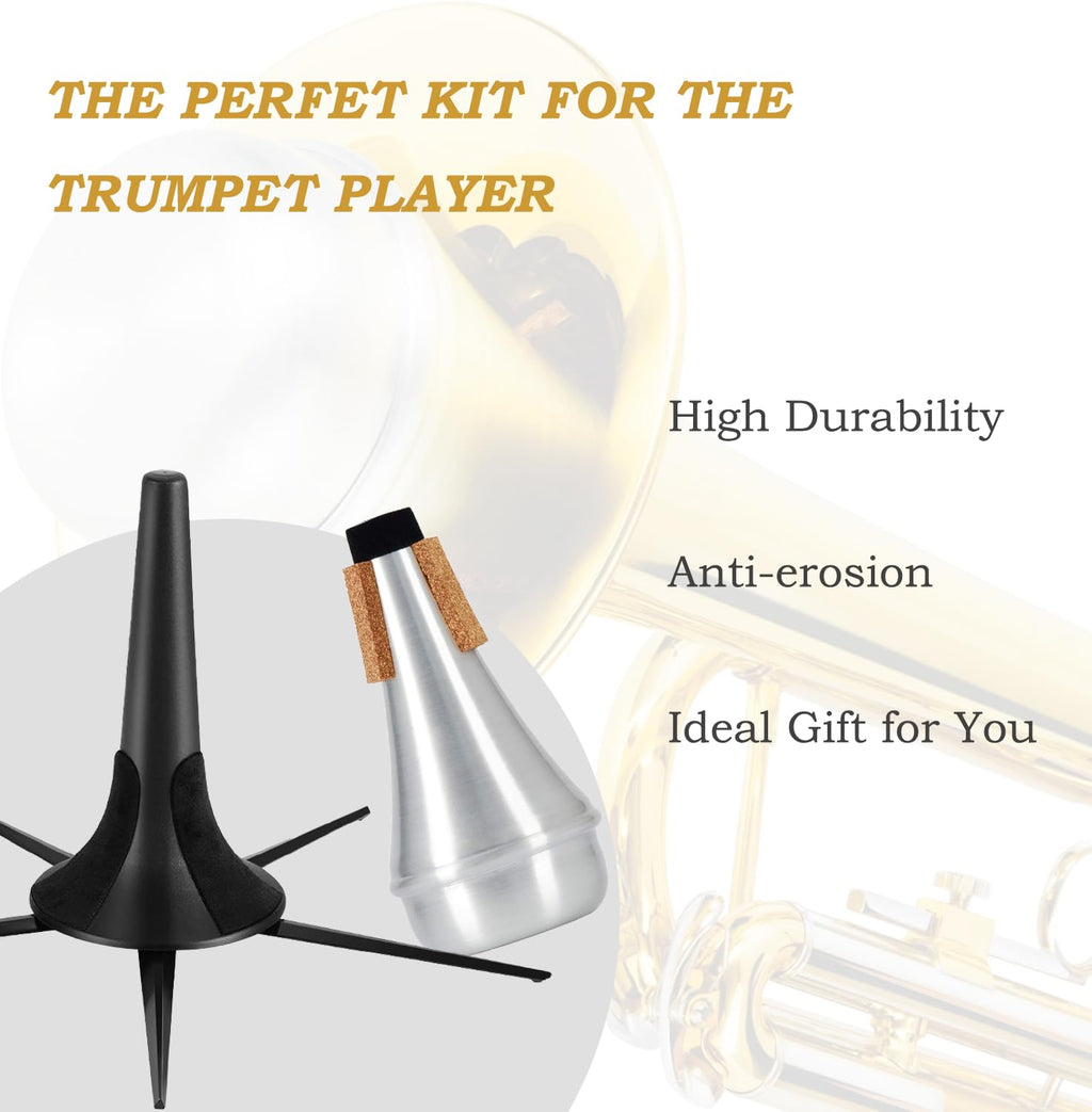 Portable Foldable Metal Trumpet Stand and Mute X9850