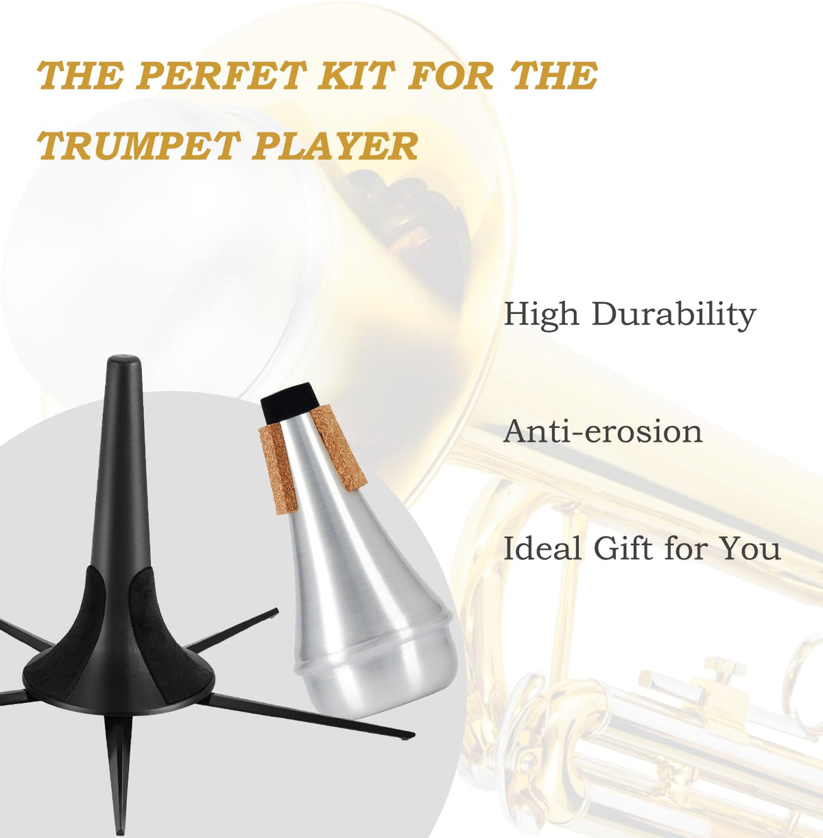Portable Foldable Metal Trumpet Stand and Mute X9850