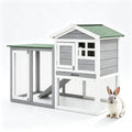 48" 2-Story Wooden Rabbit Hutch with Ramp N24672