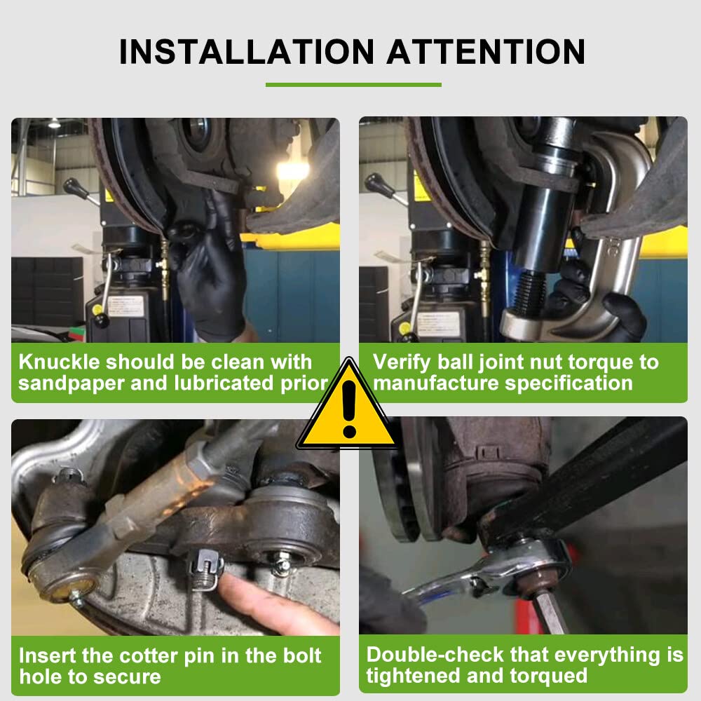 12pcs Front Suspension Kit Lower Control Arm Ball Joint Tie Rod End Sway Bar End Link F27415