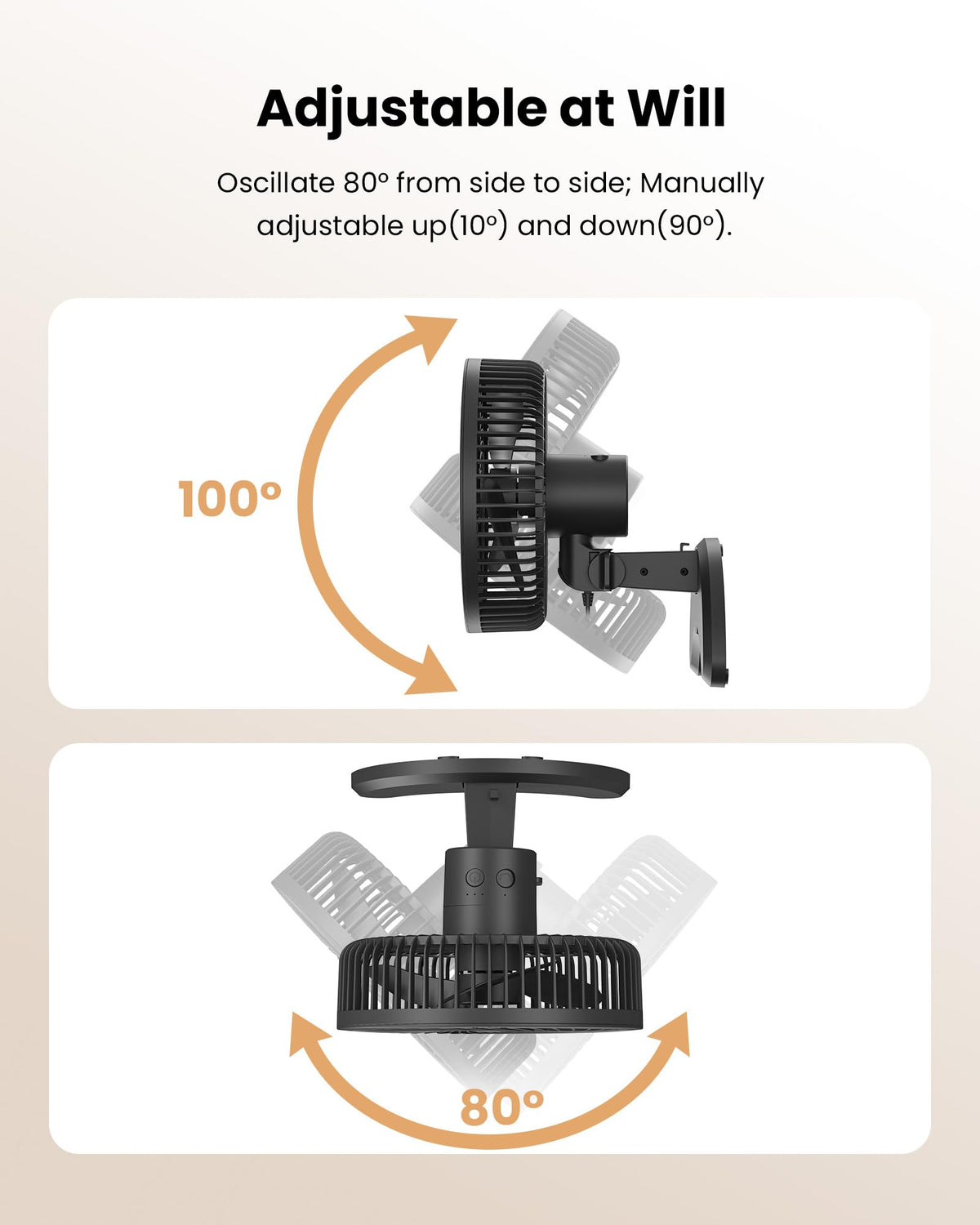 8'' Wall Mount Fan with Timer I432878