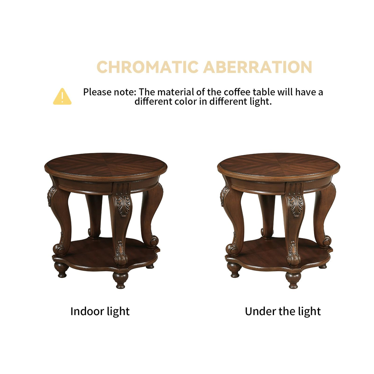 2 Tier Round Wood End Table C59950