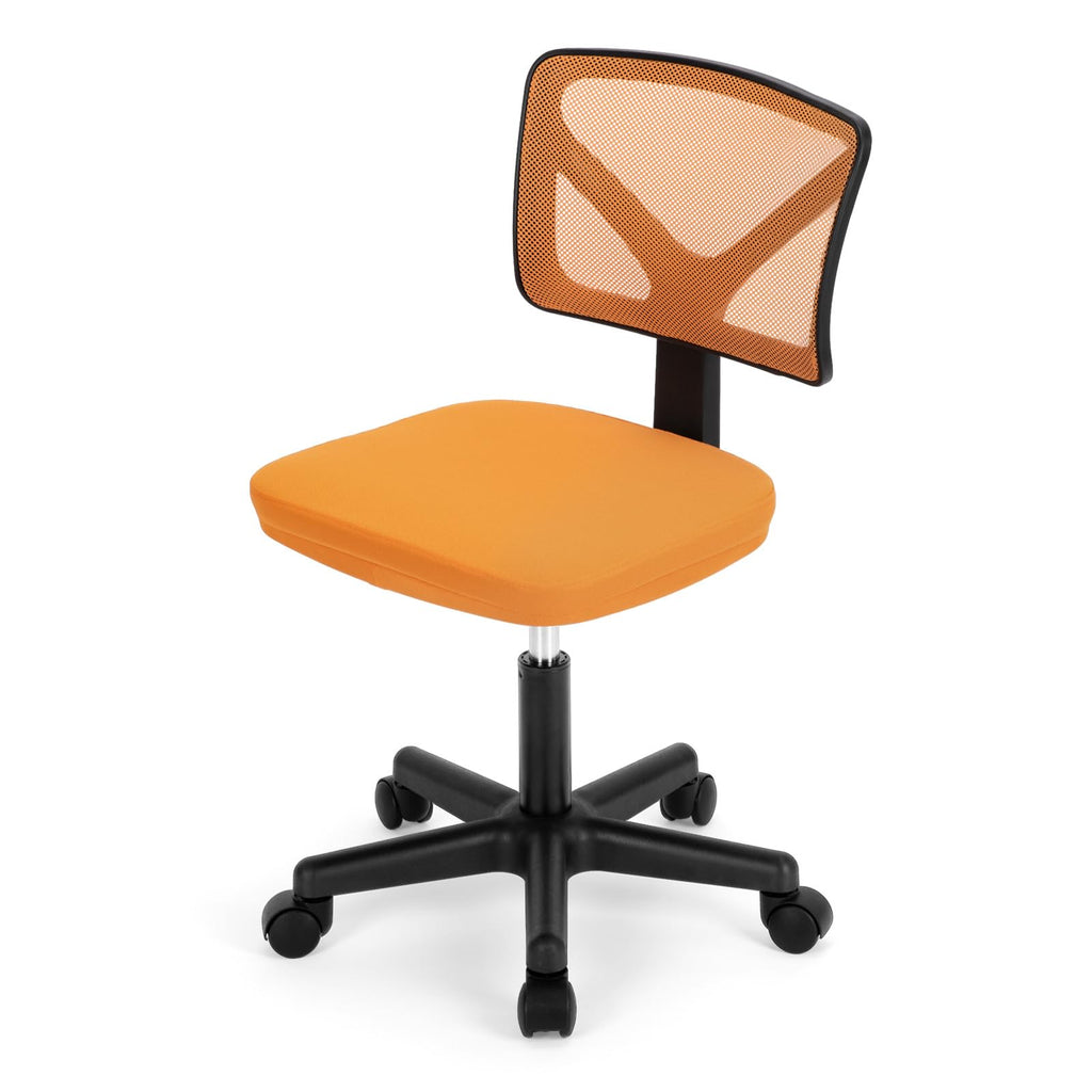 Orange Mesh Ergonomic Low-Back Swivel Office Chair D975