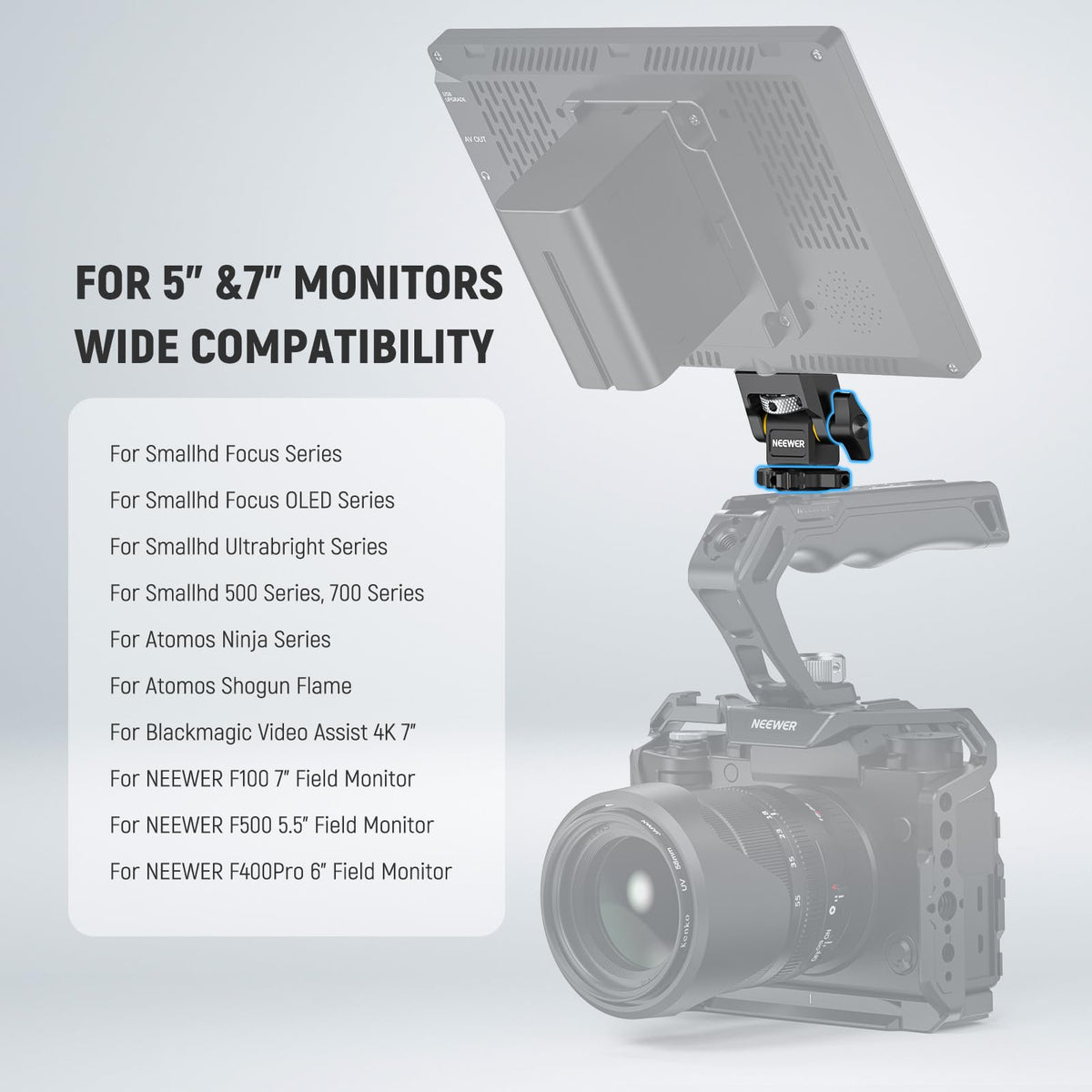 Camera Monitor Mount with Cold Shoe Q820