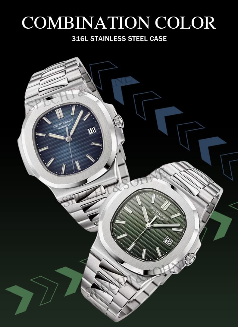 Mens Mechanical Watch Automatic Sapphire Crystal 40MM A457169