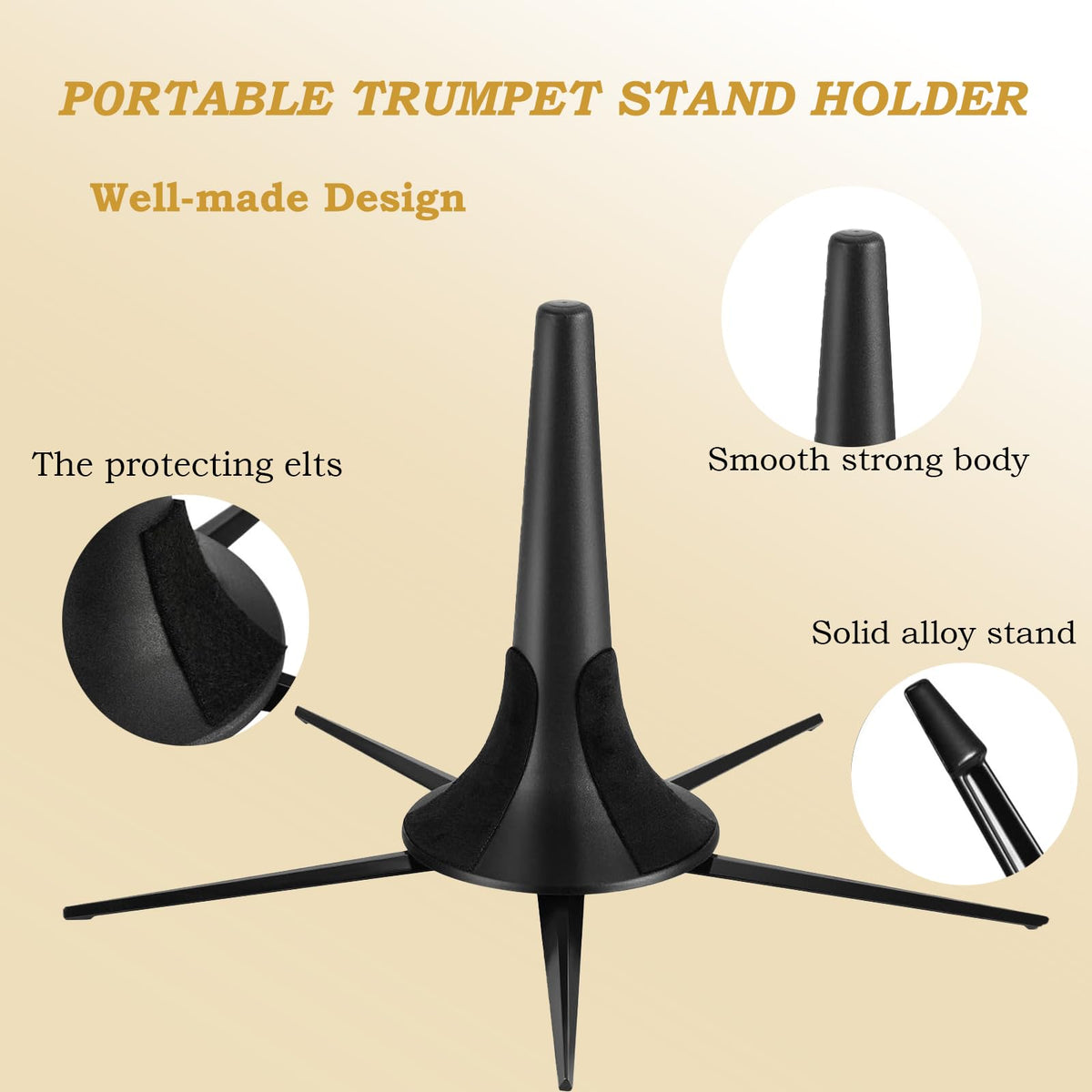 Portable Foldable Metal Trumpet Stand and Mute X9850