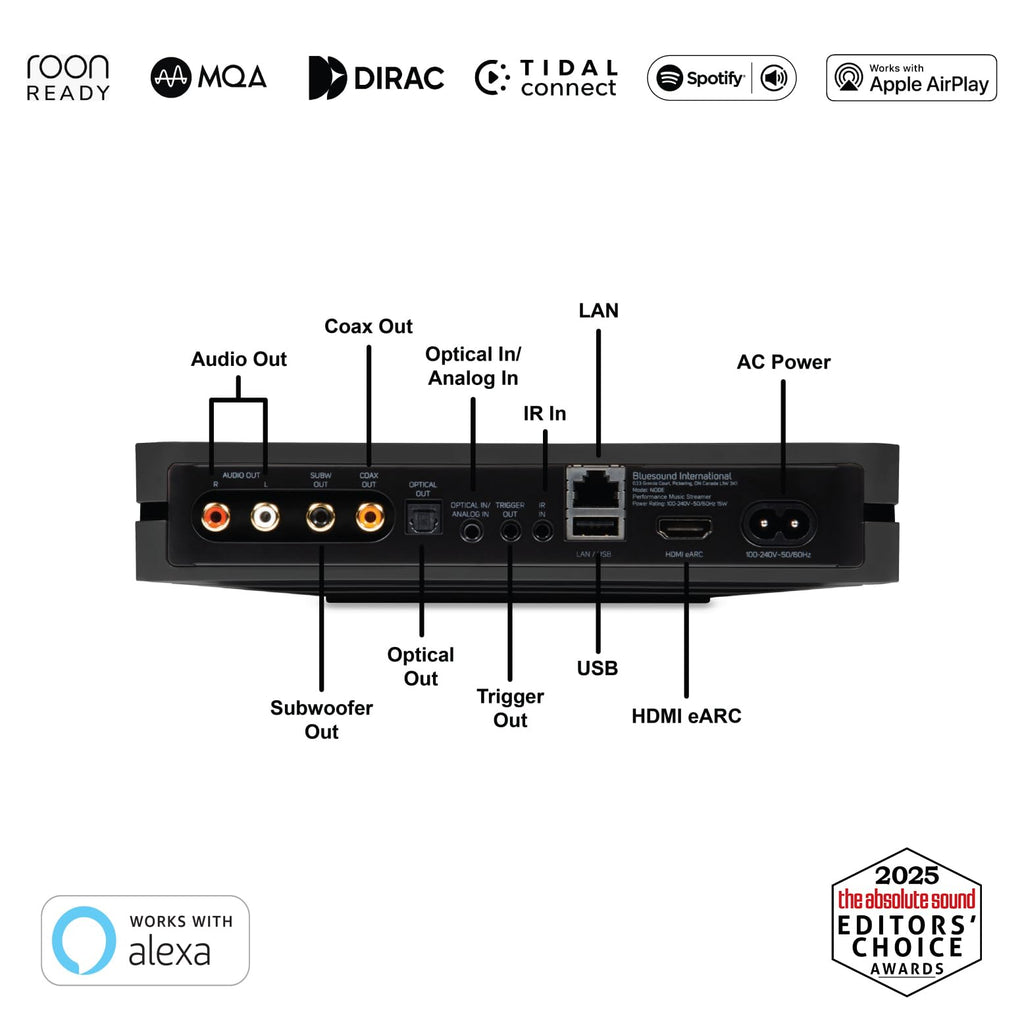 Black Wireless Music Streamer L47460