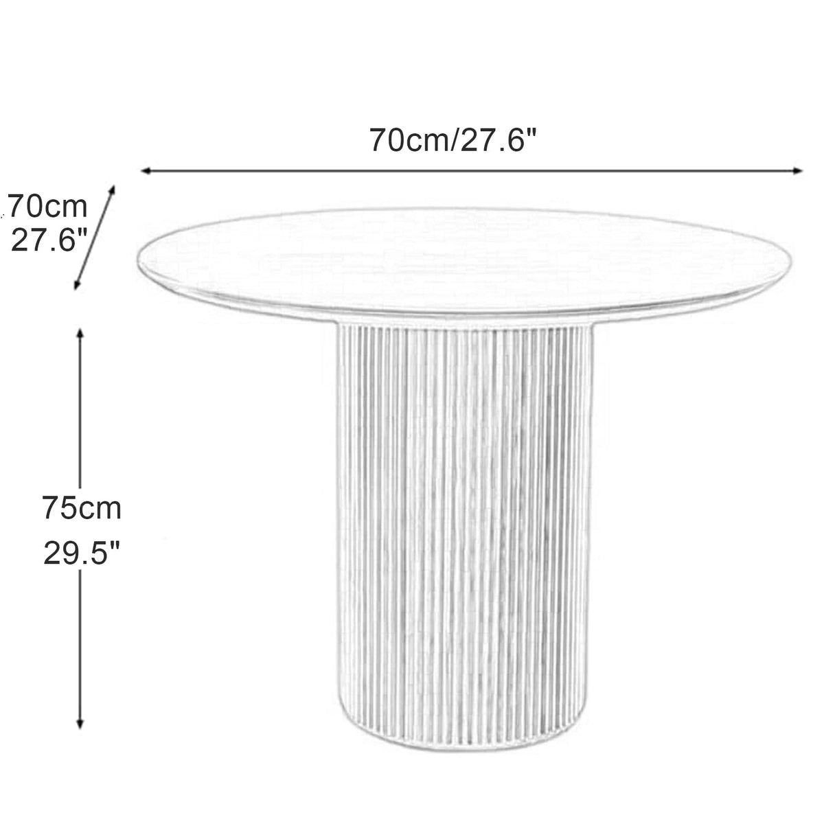 Black Pine Wood Round Dining Table B46667