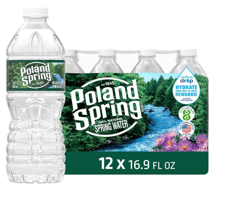 100% Natural Spring Water 16.9 Fl Oz 12 Pack D939675