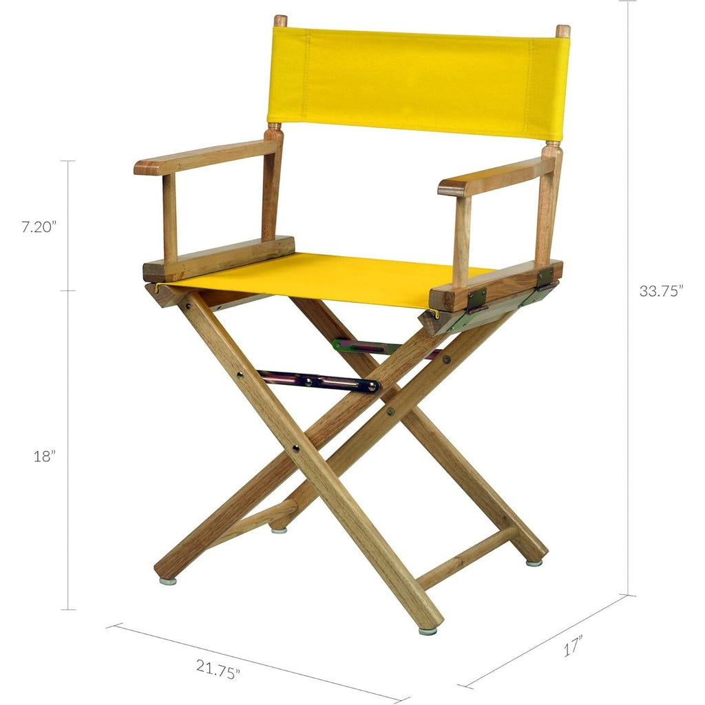Antique 18" Solid Wood Folding Chair with Armrests R4476