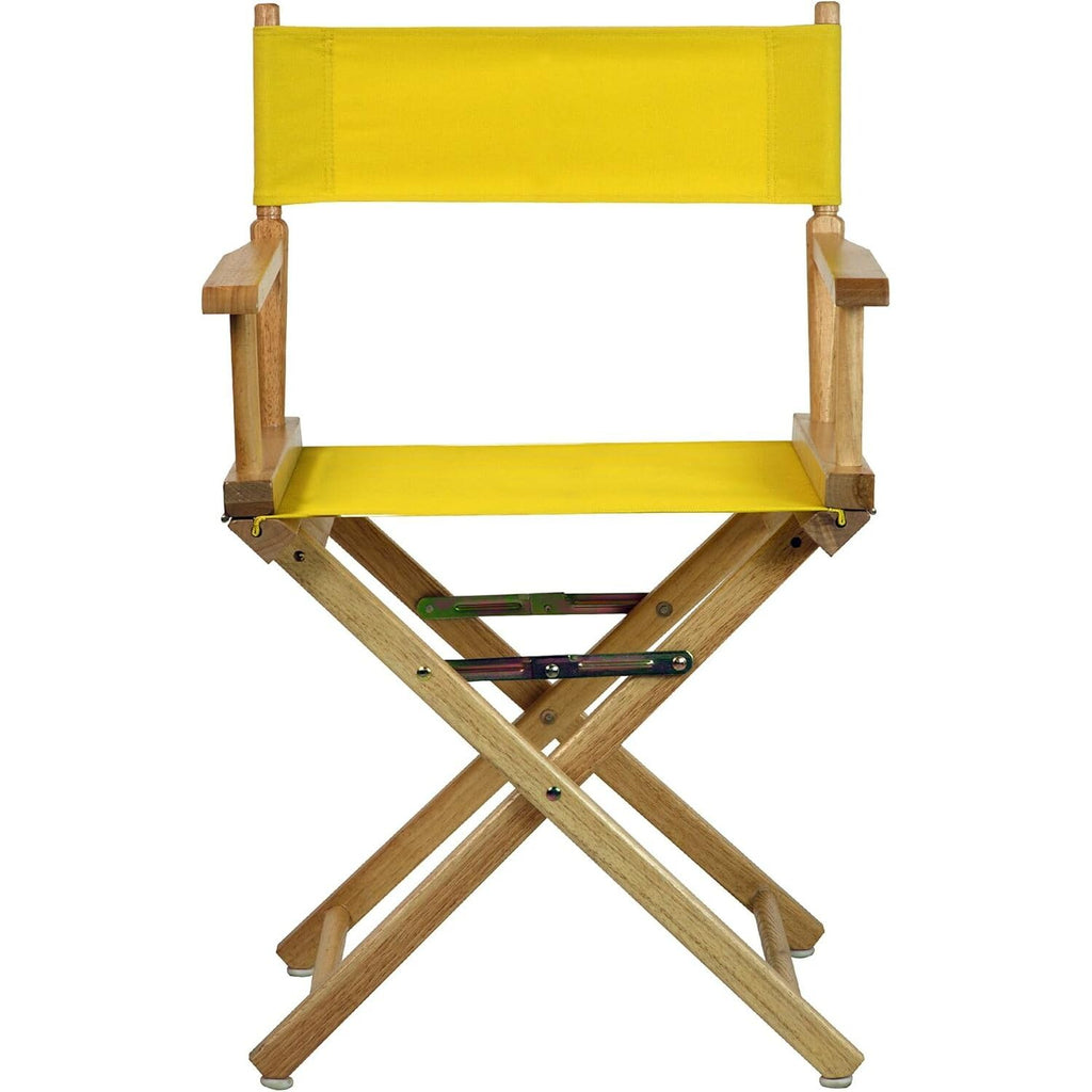 Antique 18" Solid Wood Folding Chair with Armrests R4476