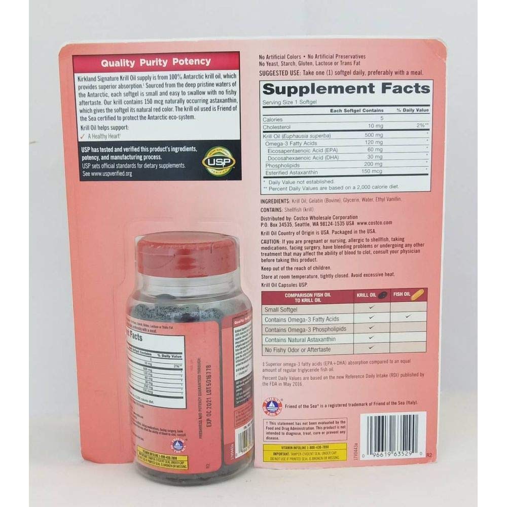 Krill Oil 500 Milligram 160 Softgels W8276