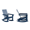 Navy Blue Poly Adirondack Chair Set of 2 L431