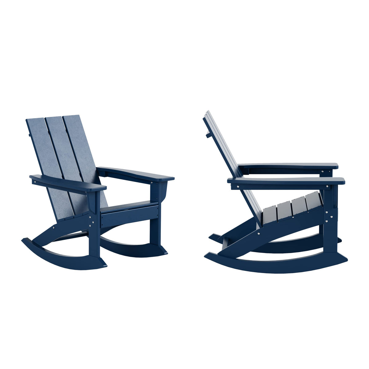 Navy Blue Poly Adirondack Chair Set of 2 L431
