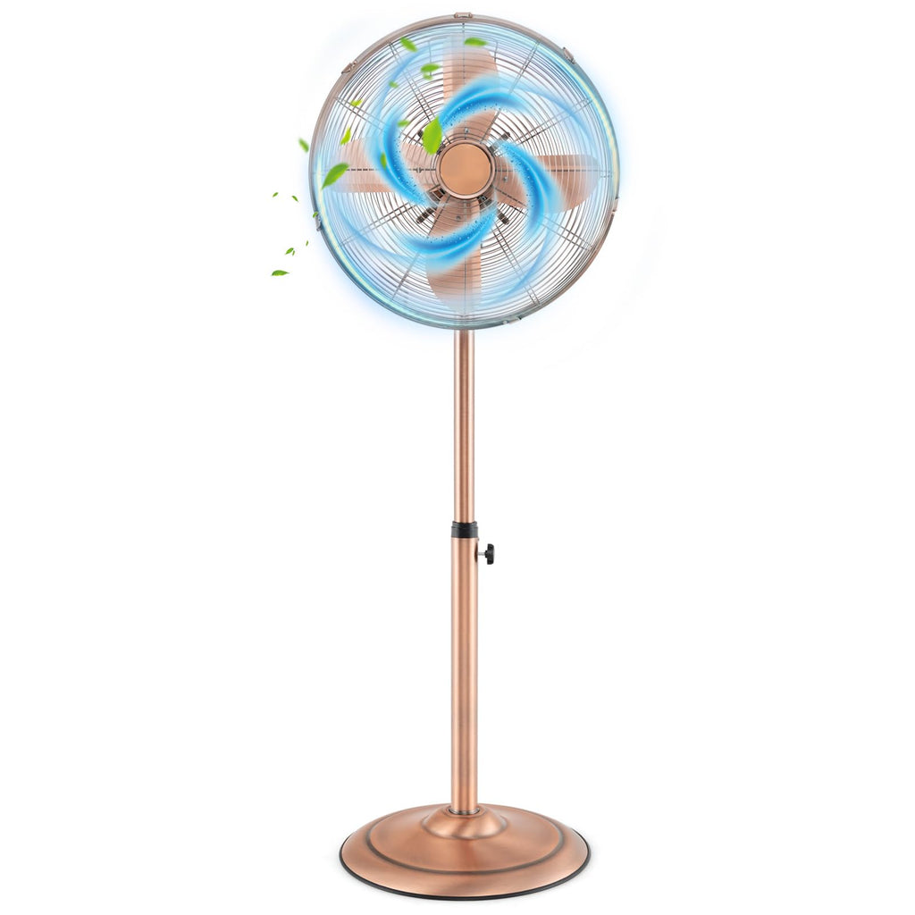 16-Inch Metal Pedestal Fan with Adjustable Height, 3 Speeds, Oscillation Q3937