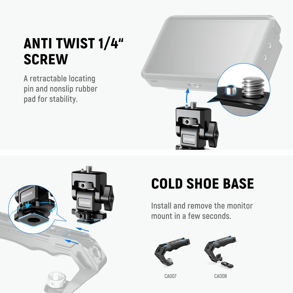Camera Monitor Mount with Cold Shoe Q820