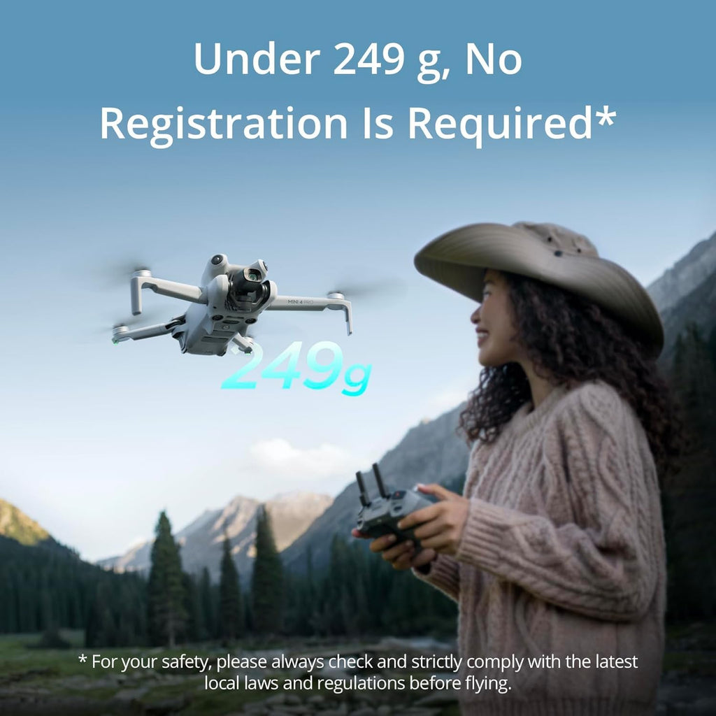Folding Drone with 4K HDR Camera, Under 249g, 3 Batteries B1214