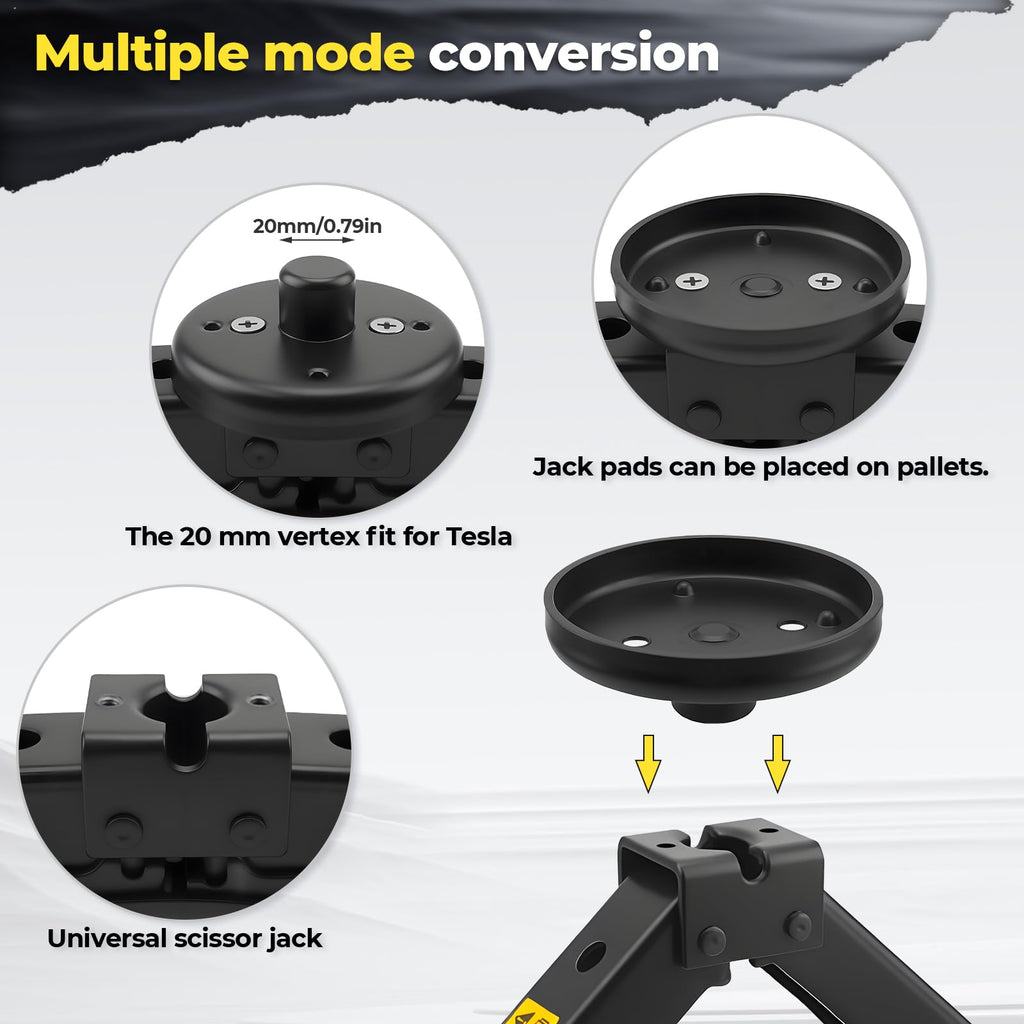3-Ton Scissor Jack Kit with Rubber Jack Pad and L-Wrenches Y8361