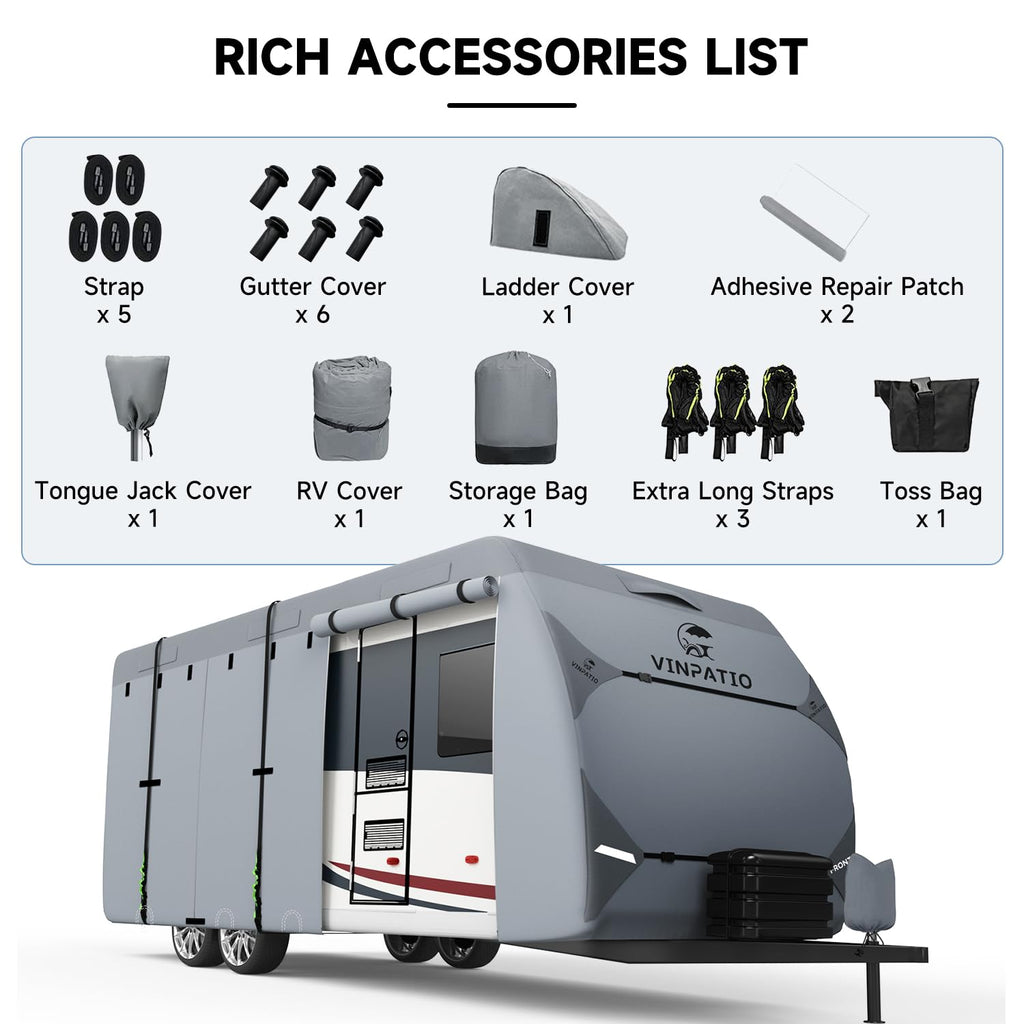 7 Layers Travel Trailer Cover Fits 30'-33' B917