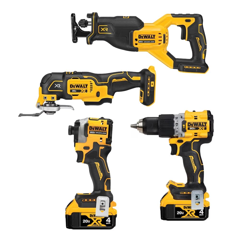 20V MAX Lithium-Ion Cordless Brushless 4 Tool Combo Kit H83319