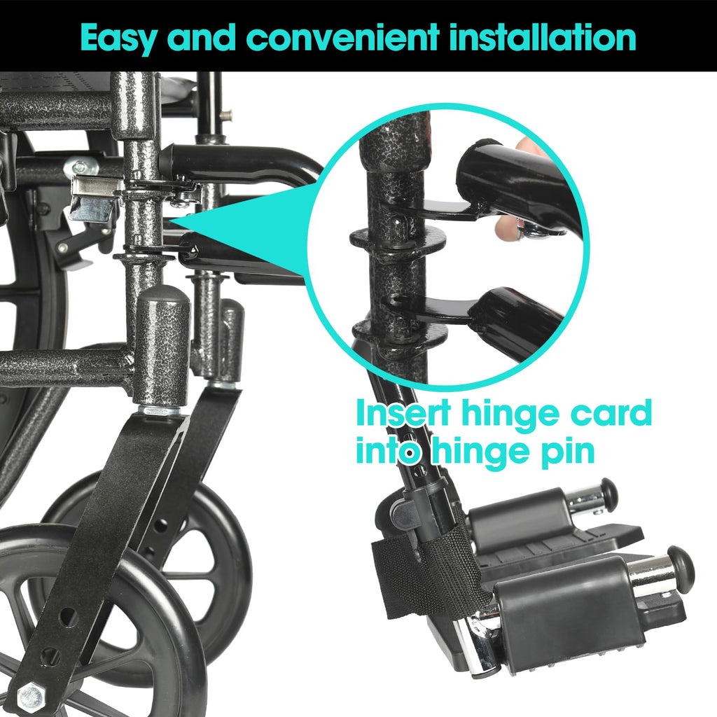 Black Adjustable Foldable Wheelchair Footrest O238