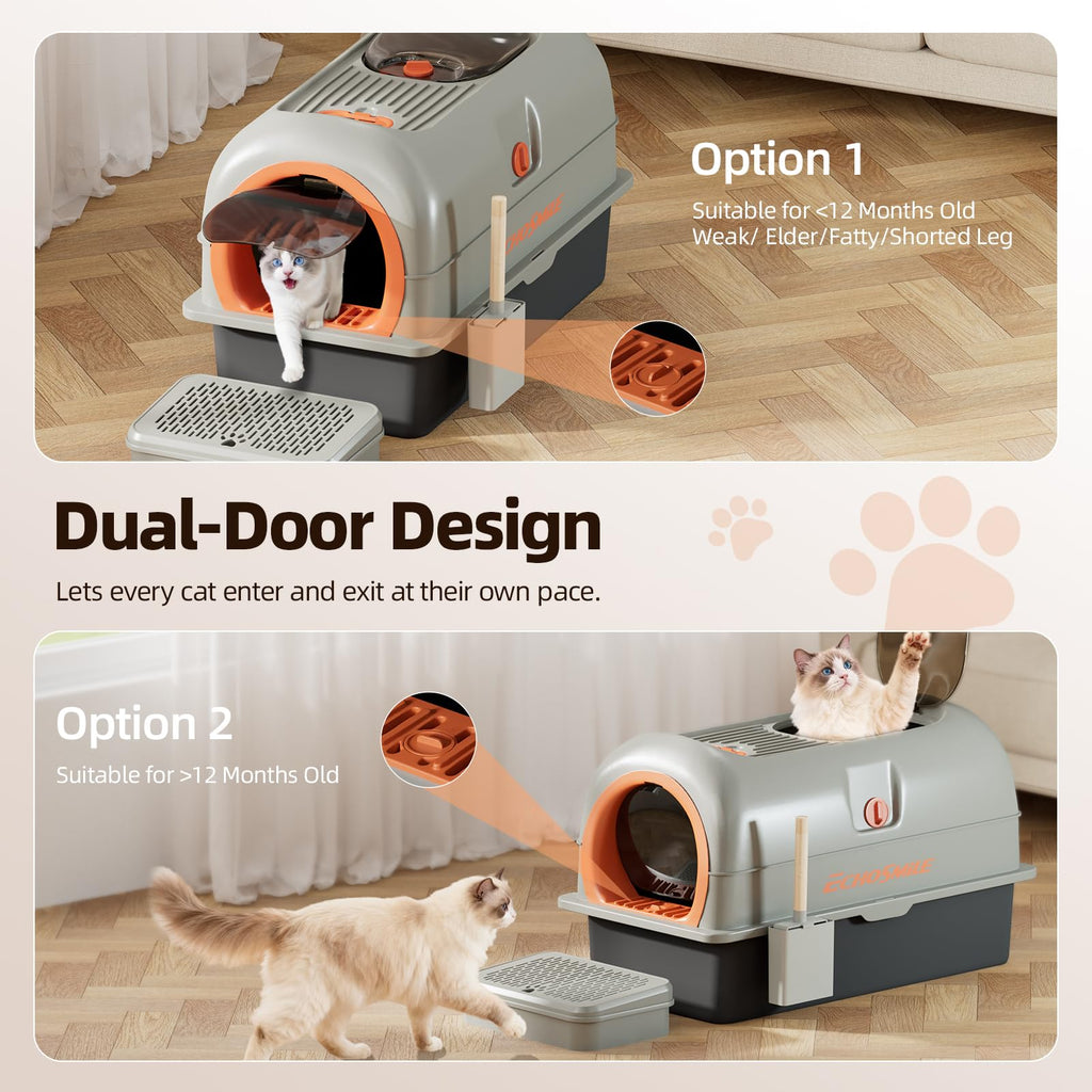 Stainless Steel Cat Litter Box with Lid F2885