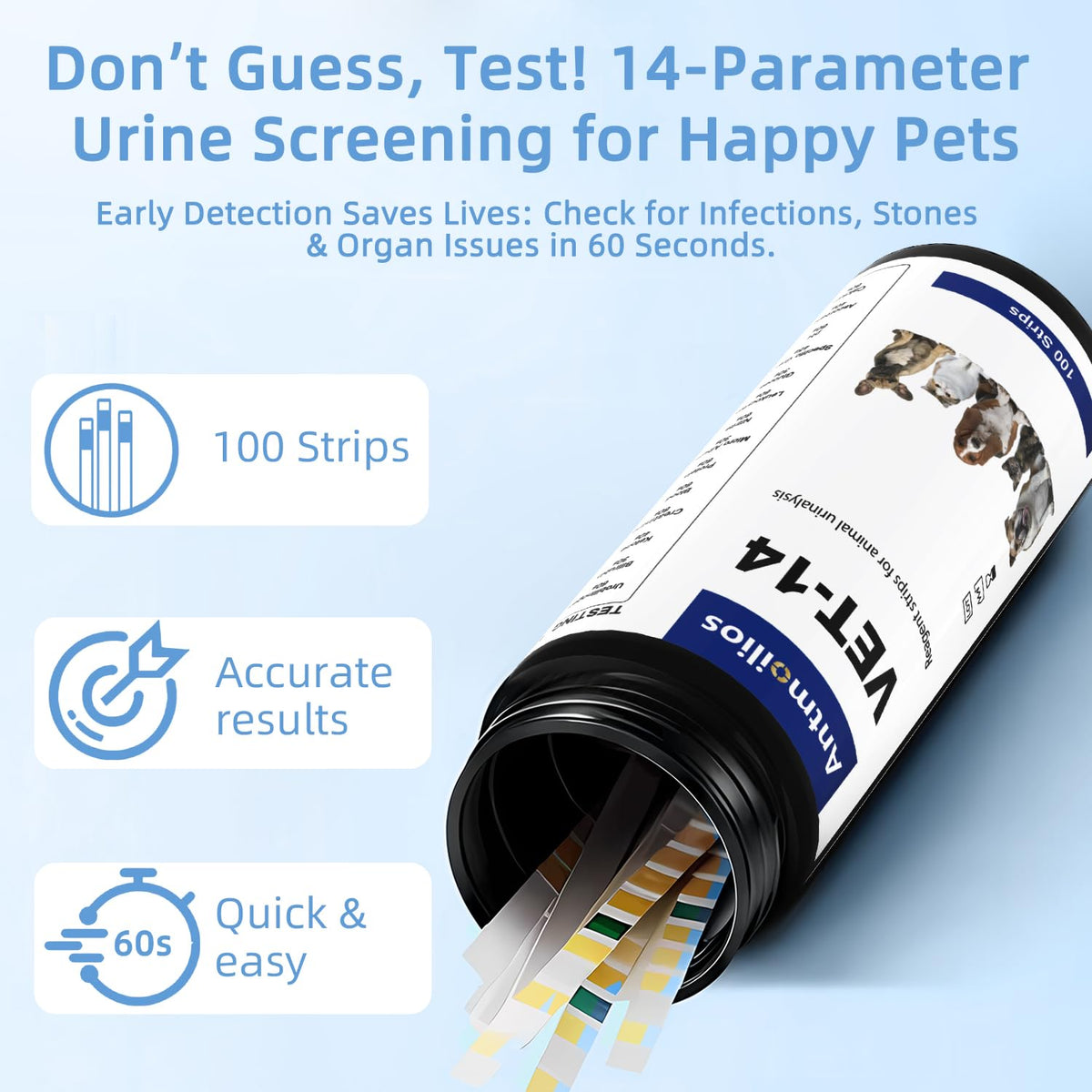 Dog & Cat UTI Blood Test Strips 100ct N546862