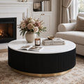 Marble Coffee Table with Pedestal Base Q90117
