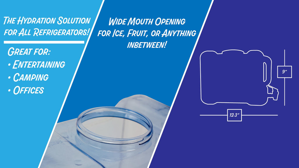 BPA Free 2 Gallon Refrigerator Bottle with Spigot and Integrated Handle R551