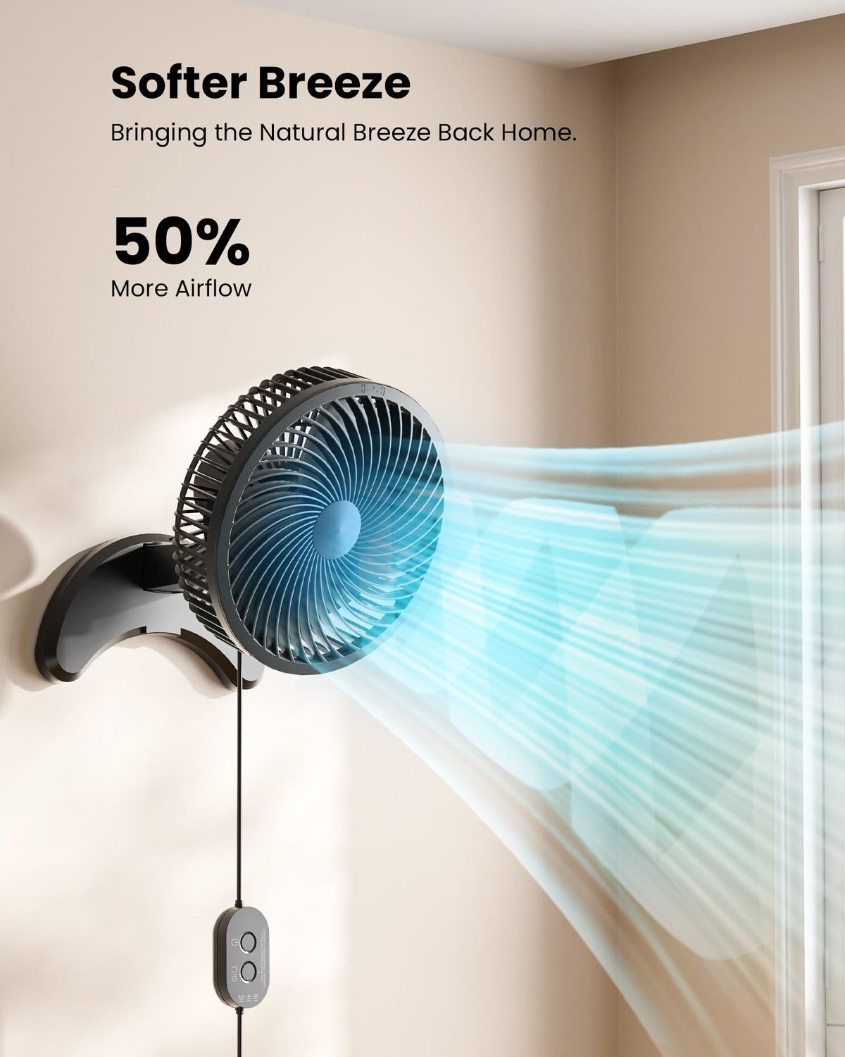 8'' Wall Mount Fan with Timer I432878
