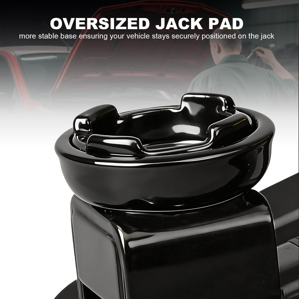 2 Ton Hydraulic Floor Jack, 4000 lbs Low Profile Steel Car Jack, Black I5555