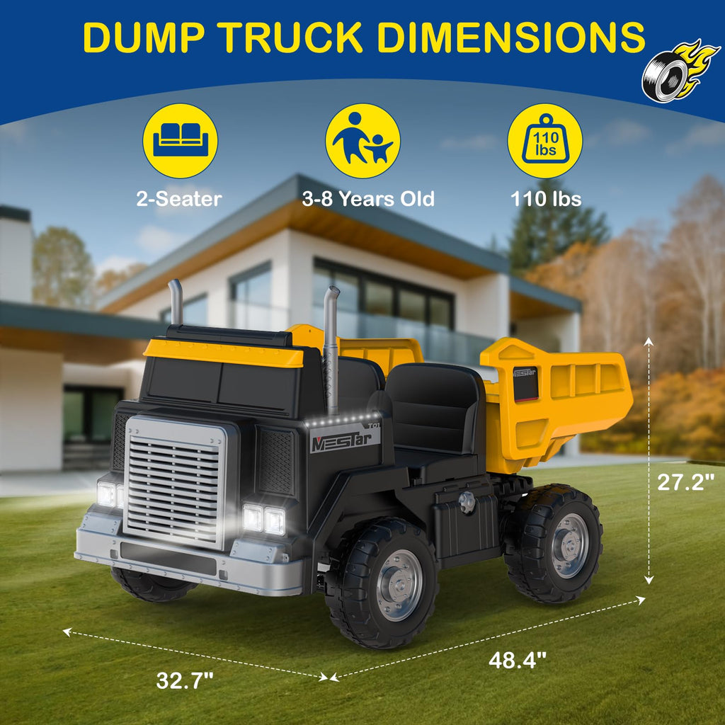 24V 4WD Ride On Dump Truck with 400W Motors H54626