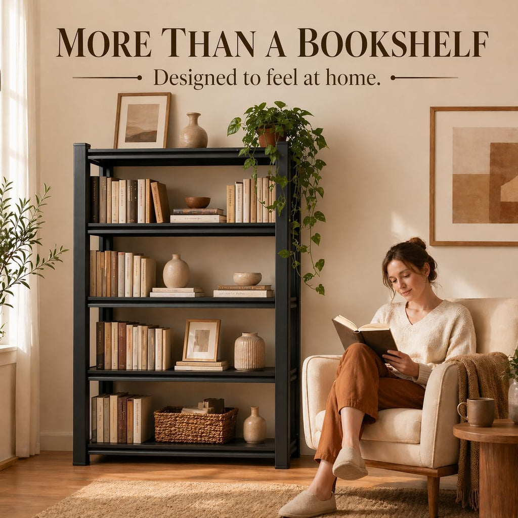 5 Tier Adjustable Wooden Bookshelf U9506