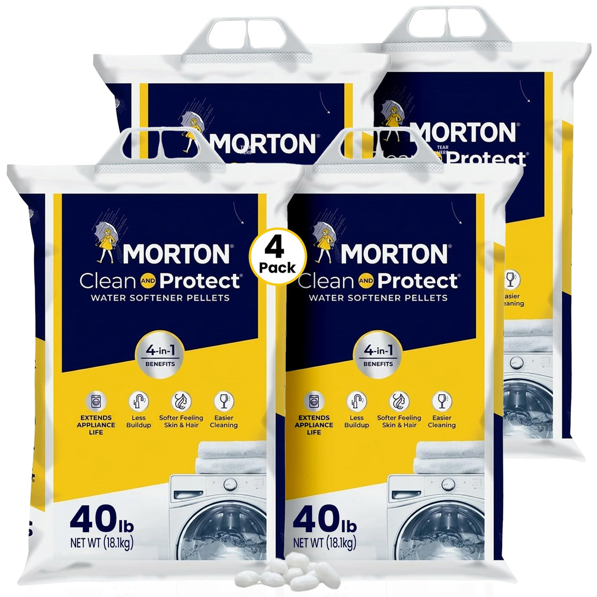 Water Softener Salt Pellets 40 lb 4 Pack H53074