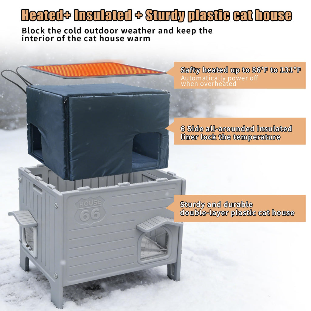 Insulated Heated Cat House W5492