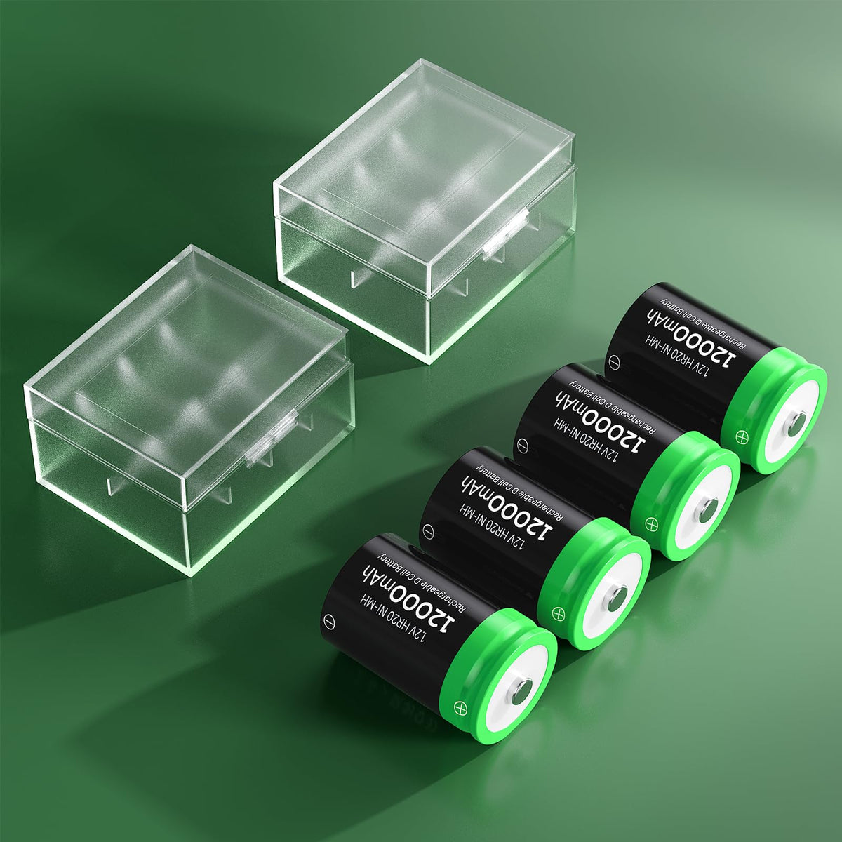 Rechargeable D Batteries, 12000mAh Ni-MH 1.2V 4-Pack K52184