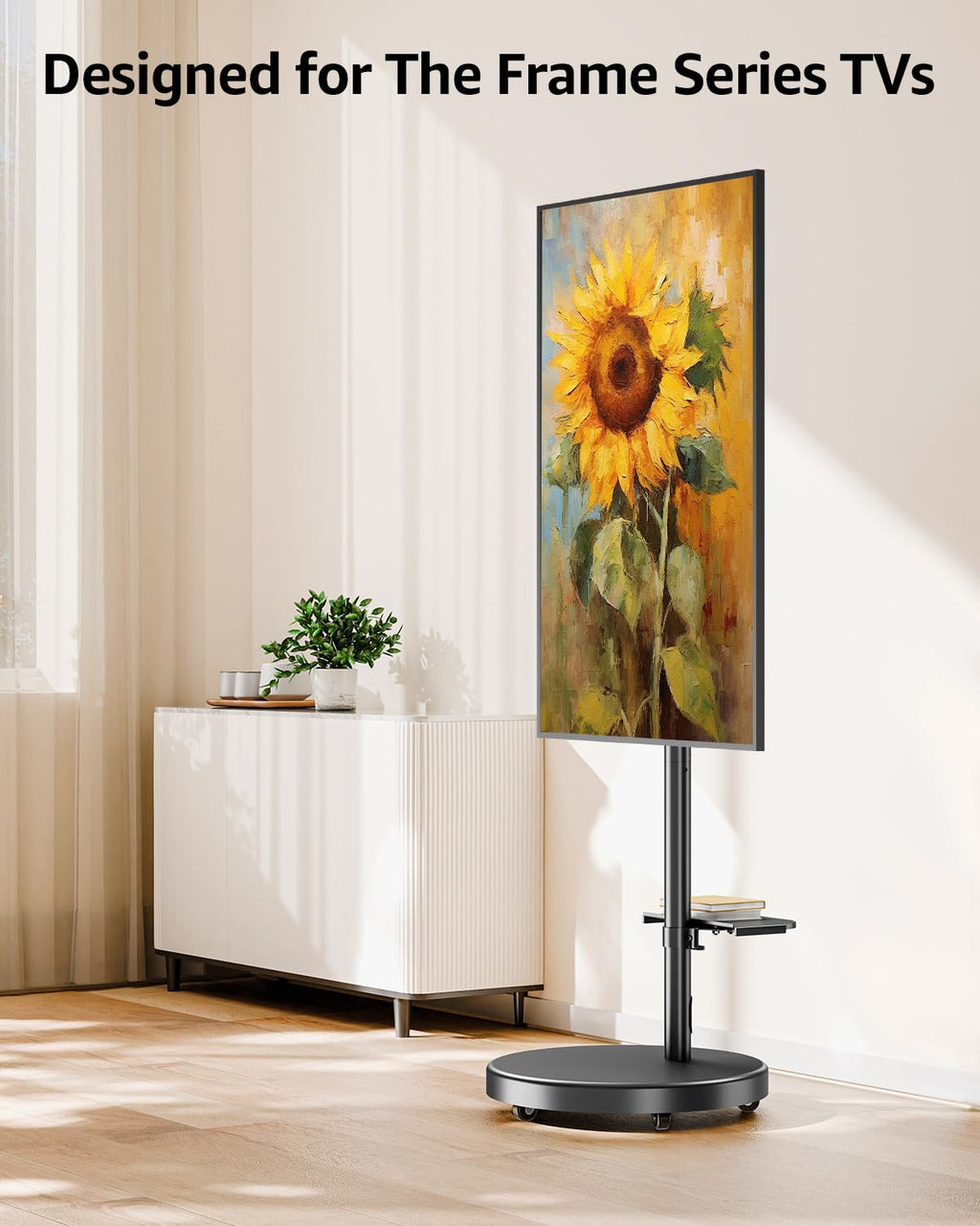 Rolling Mobile TV Cart for 32-65 Inch TVs, Height Adjustable TV Cart on Wheels Z59379