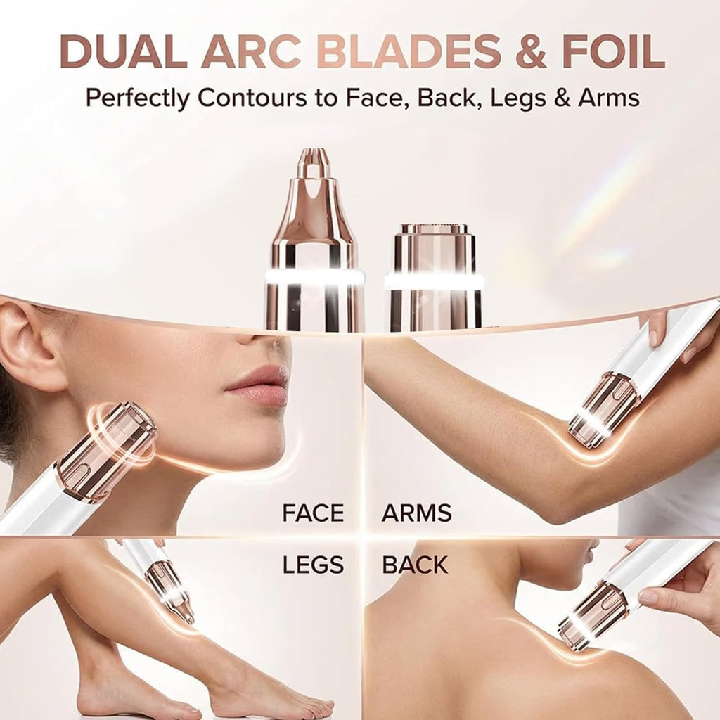 Rechargeable 2-in-1 Facial Hair Remover and Eyebrow Trimmer V82795