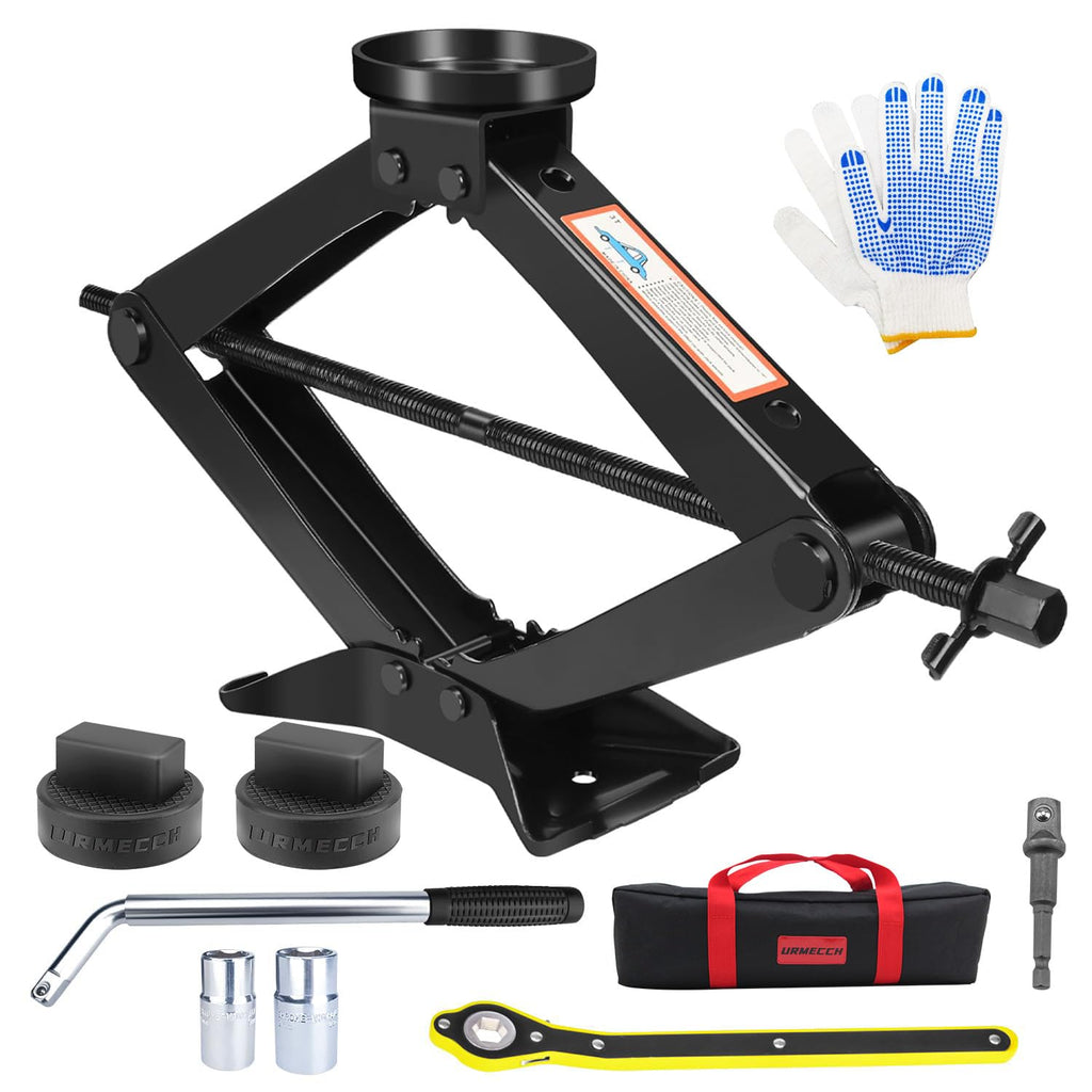 3-Ton Scissor Jack Kit with Rubber Jack Pad and L-Wrenches Y8361