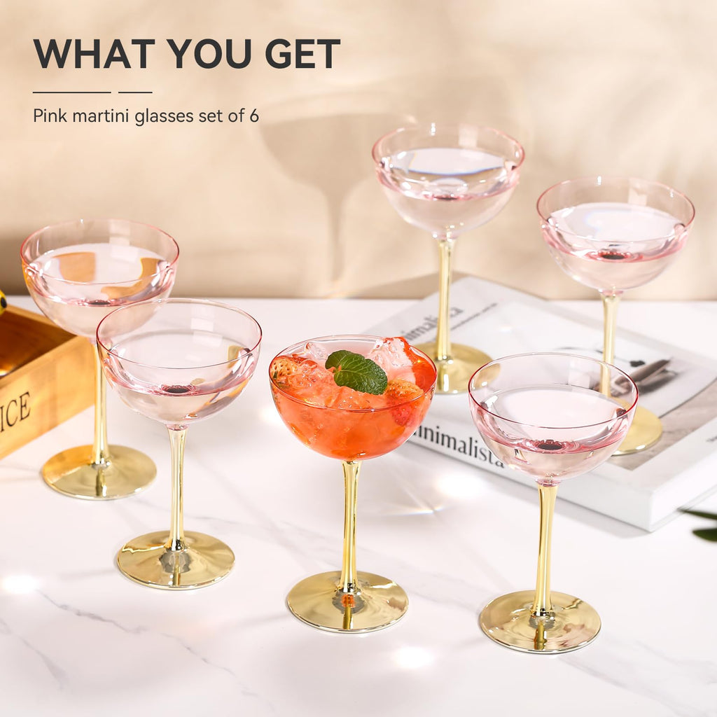 Pink Martini Glasses Set of 6 F2641