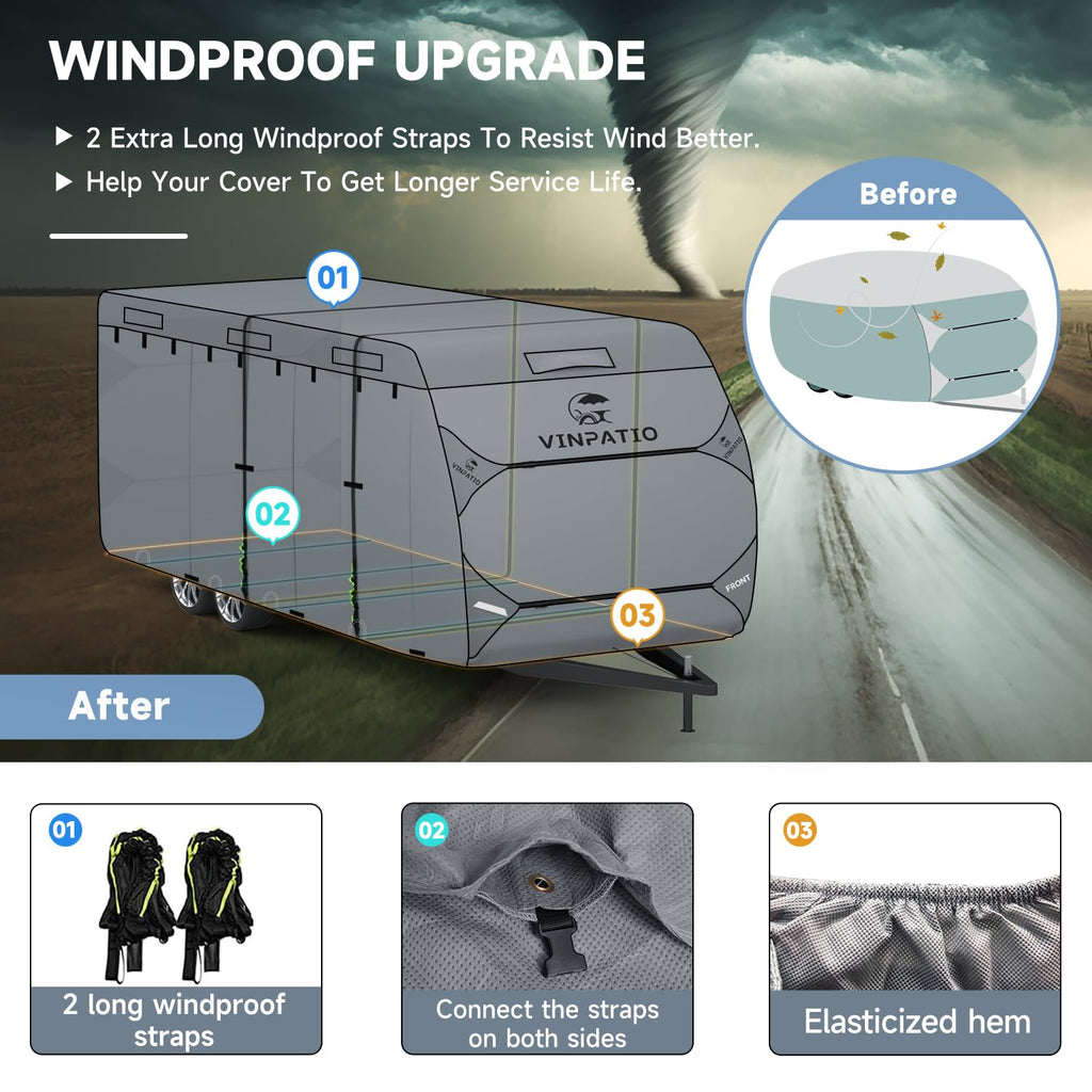7 Layers Travel Trailer Cover Fits 30'-33' B917