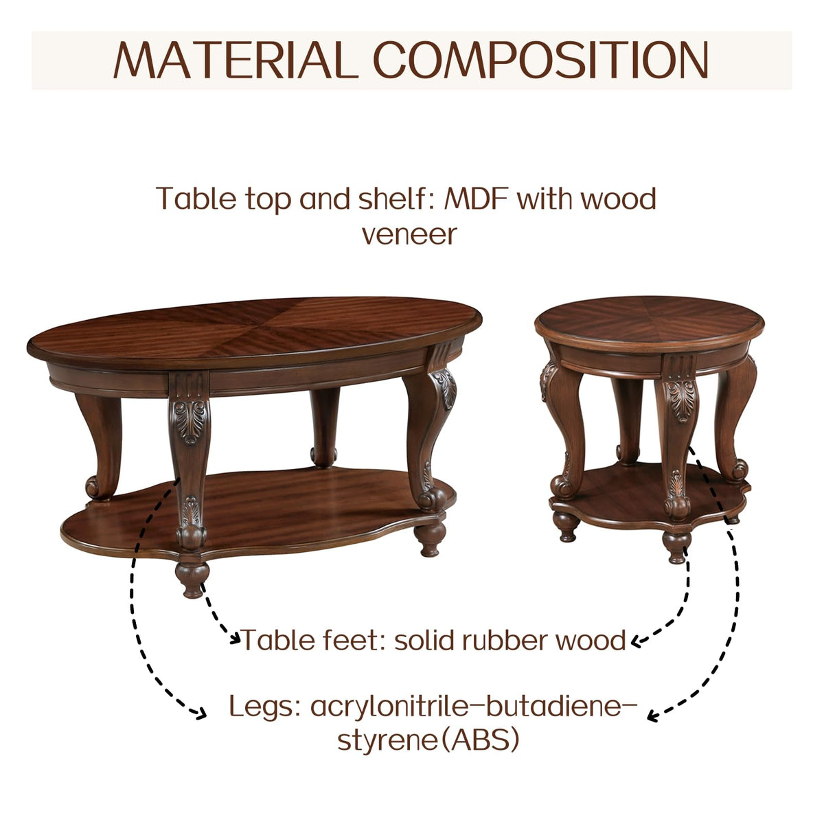 2 Tier Round Wood End Table C59950